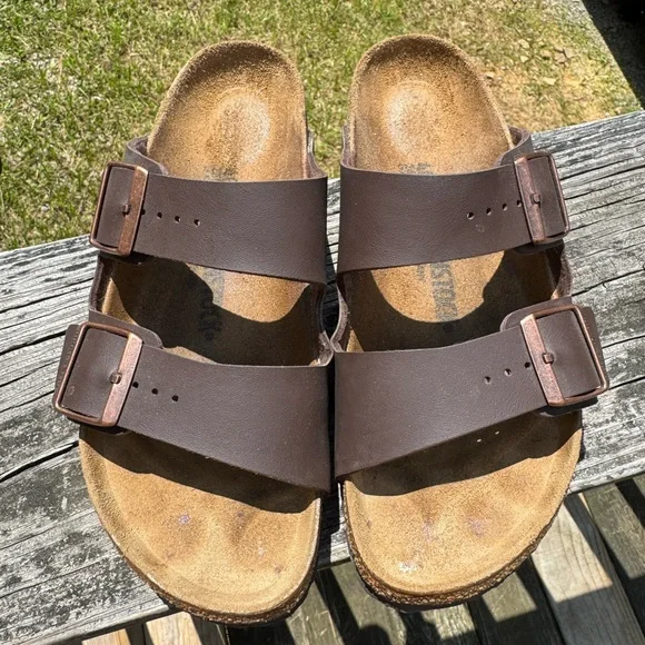 Birkenstock Birkibuc Mocha Arizona Sandals - Picture 3 of 5